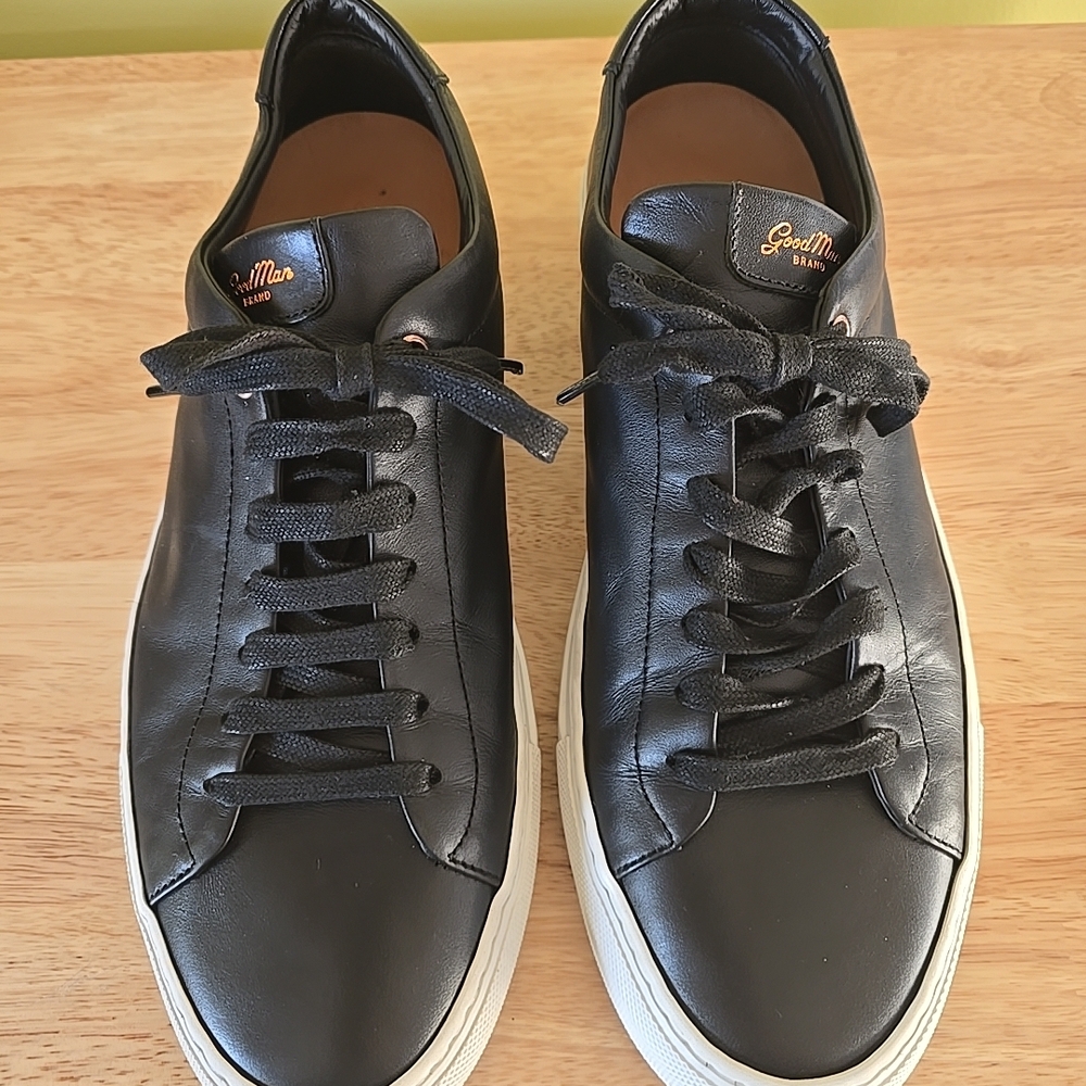 Good Man Brand Black Leather Men's Shoes Sz 10.5 Made In Italy - Picture 2 of 9